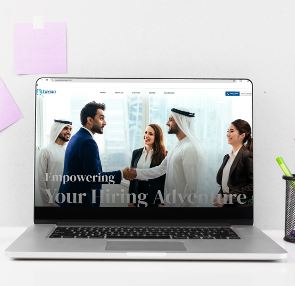 Laptop with website