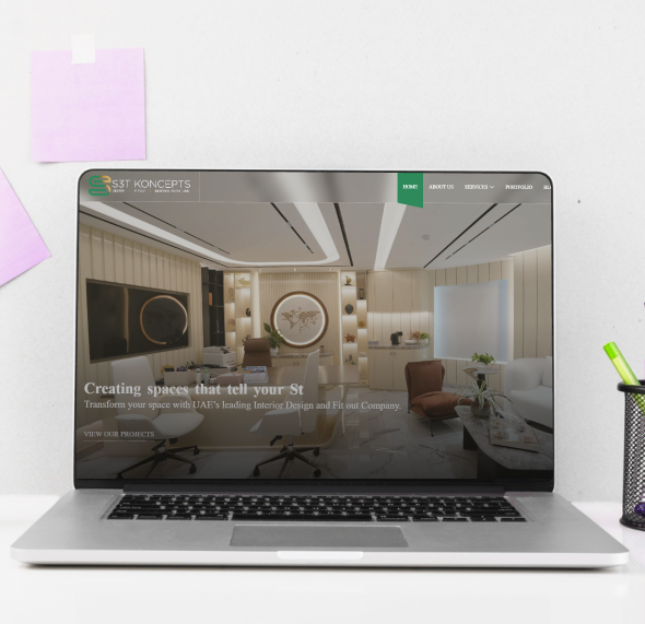 Laptop with website