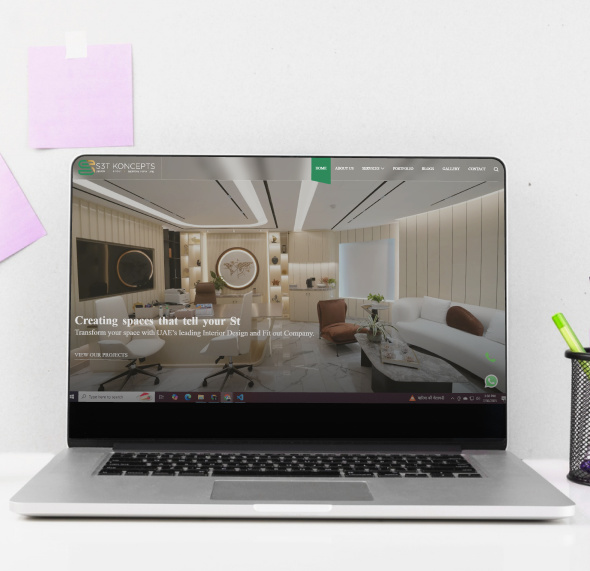 Laptop with website