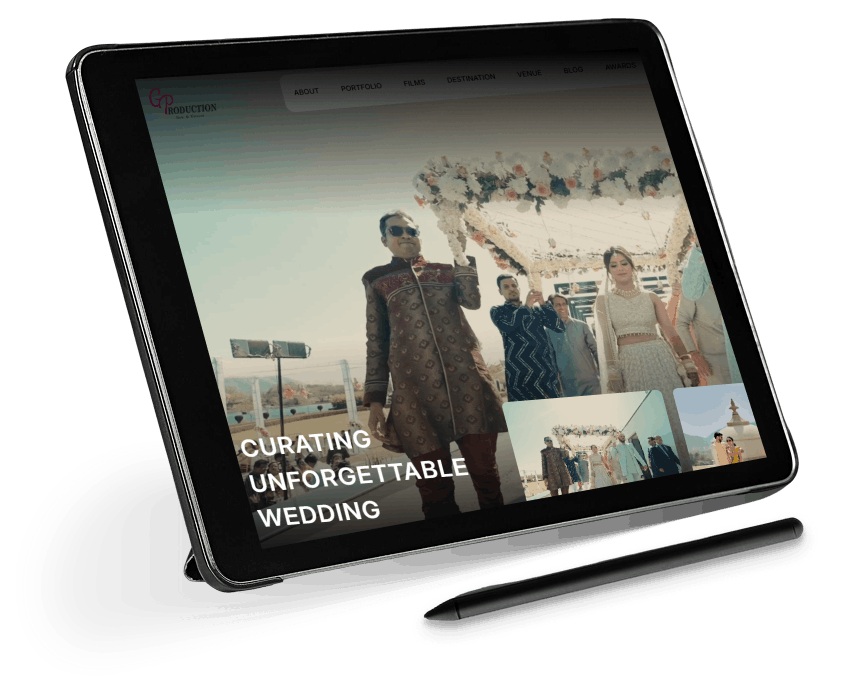 Laptop with website